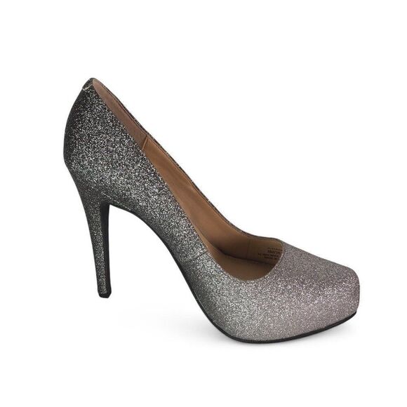 Jessica Simpson Parisah 5" Platform Pump Silver Glitter Ombre Women's 8M - Picture 7 of 11